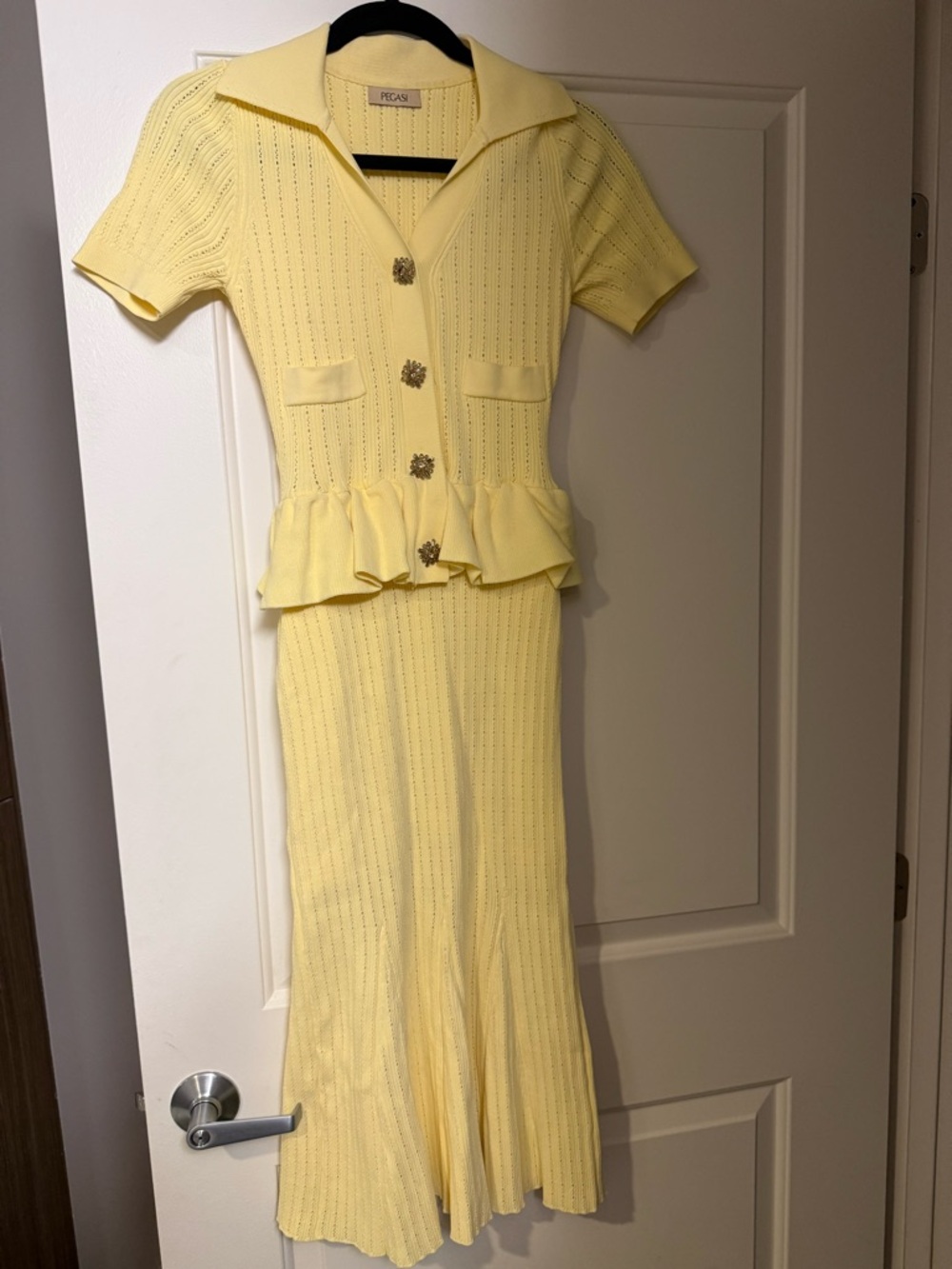 Pegasi Cream Knit Two-Piece Set